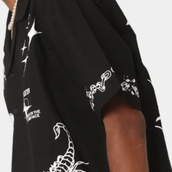 Loiter Tattoo Button Up Shirt Black -Nuvora Fit Sales 02044715 YB001 mens 00100