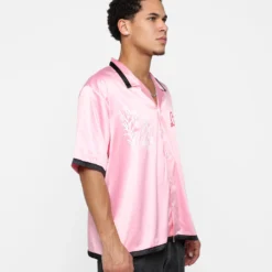 Loiter Flora Button Up T-Shirt Pink -Nuvora Fit Sales 02044723 YP001 mens 0060