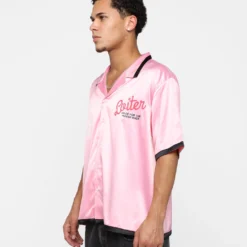 Loiter Flora Button Up T-Shirt Pink -Nuvora Fit Sales 02044723 YP001 mens 0070
