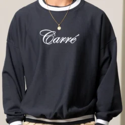 Carre Royal Oversized Crewneck Navy -Nuvora Fit Sales 02044779 YN200 mens 0003 scaled
