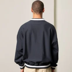 Carre Royal Oversized Crewneck Navy -Nuvora Fit Sales 02044779 YN200 mens 0004 scaled