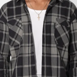 Saint Morta Mulberry Long Sleeve Flannel Shirt Khaki Green 11 Saint Morta Mulberry Long Sleeve Flannel Shirt Khaki Green -Nuvora Fit Sales 02044782 YK002 mens 0030