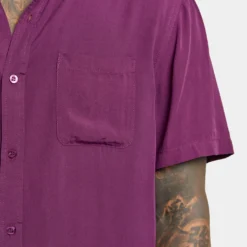XXIII Marko Button Up Shirt Eggplant -Nuvora Fit Sales 02044825 YE040 mens 0070