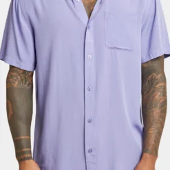 XXIII Marko Button Up Shirt Lilac -Nuvora Fit Sales 02044825 YL300 mens 0030
