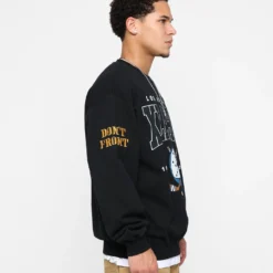 X-Large Hockey Crewneck Sweatshirt Black -Nuvora Fit Sales 02044975 YB001 mens 0050