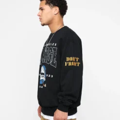 X-Large Hockey Crewneck Sweatshirt Black -Nuvora Fit Sales 02044975 YB001 mens 0060