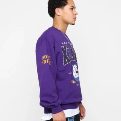 X-Large Hockey Crewneck Sweatshirt Purple -Nuvora Fit Sales 02044975 YP200 mens 0050