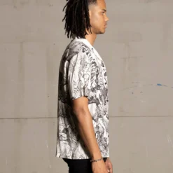 Saint Morta Babylon Short Sleeve Shirt Black/White -Nuvora Fit Sales 02045153 YB012 mens 00050