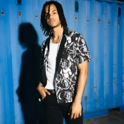 Saint Morta Mad God Short Sleeve Shirt Black/White