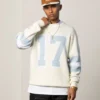 Carré Grid Iron Knitted Sweater Off White