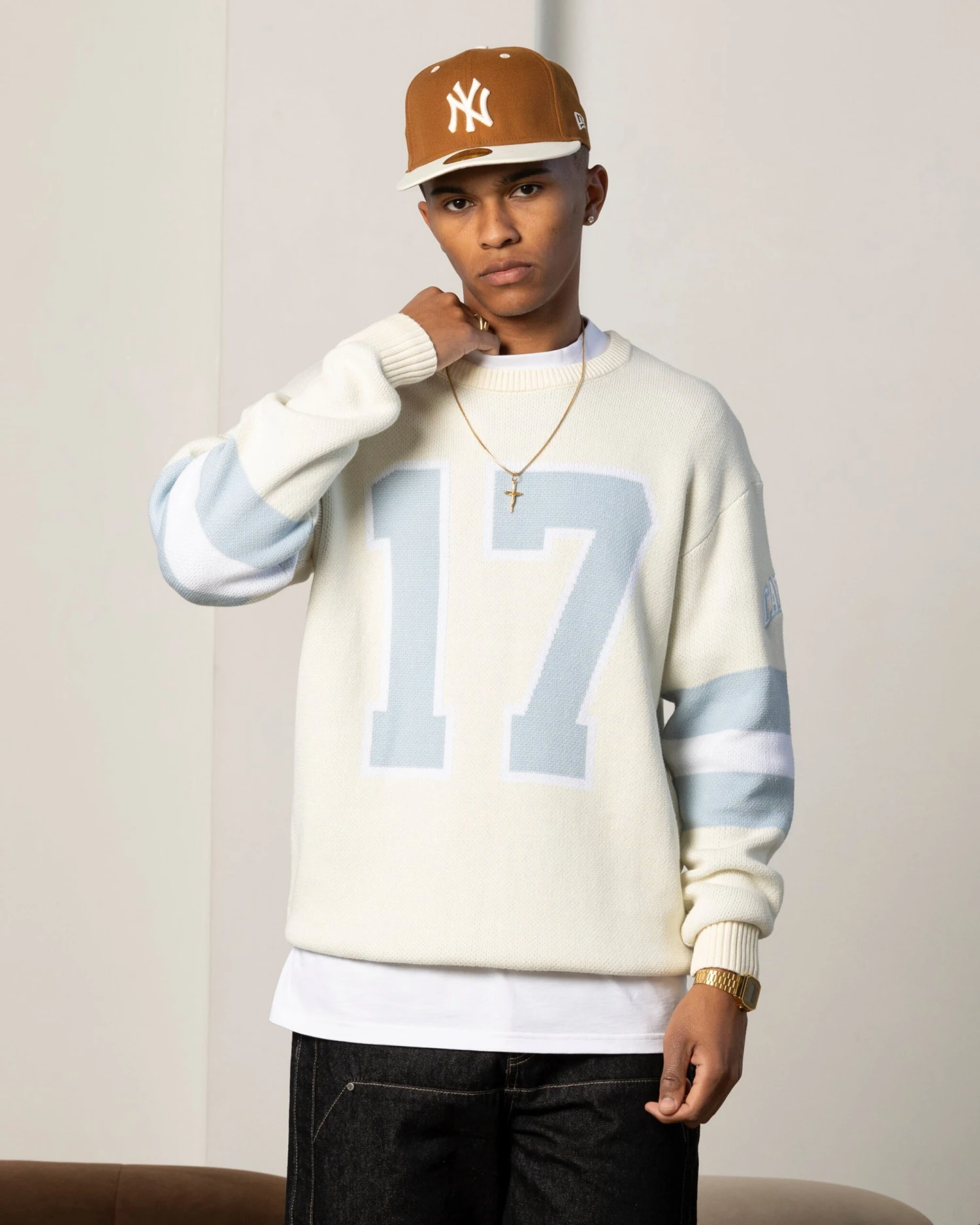 Carré Grid Iron Knitted Sweater Off White 3 Carré Grid Iron Knitted Sweater Off White