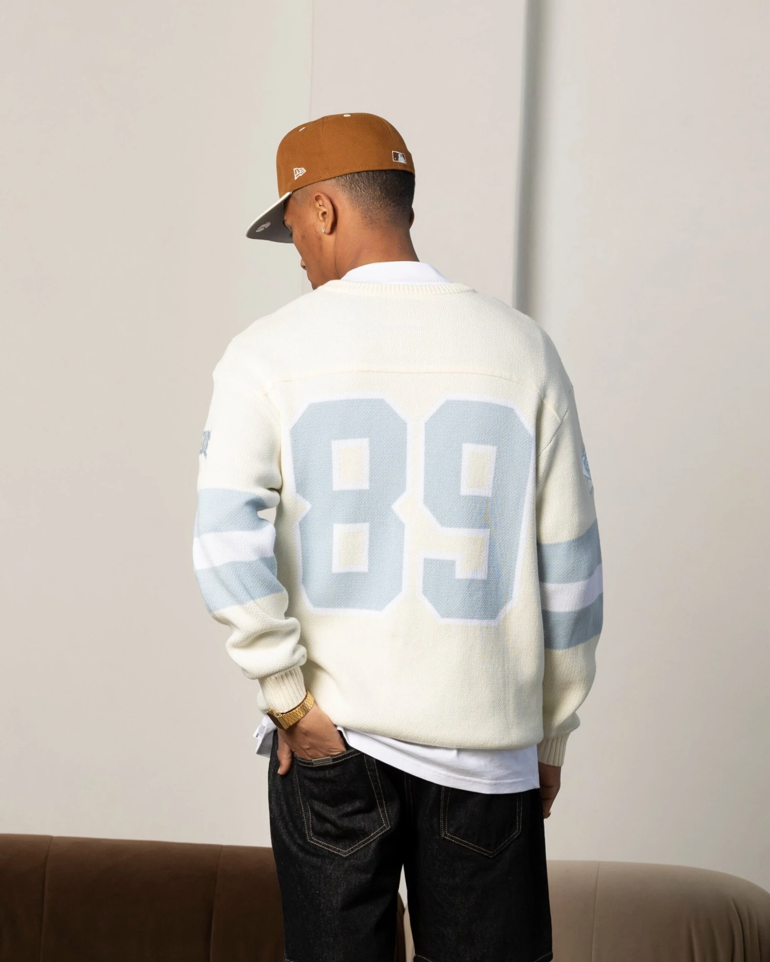 Carré Grid Iron Knitted Sweater Off White 4 Carré Grid Iron Knitted Sweater Off White - Image 2