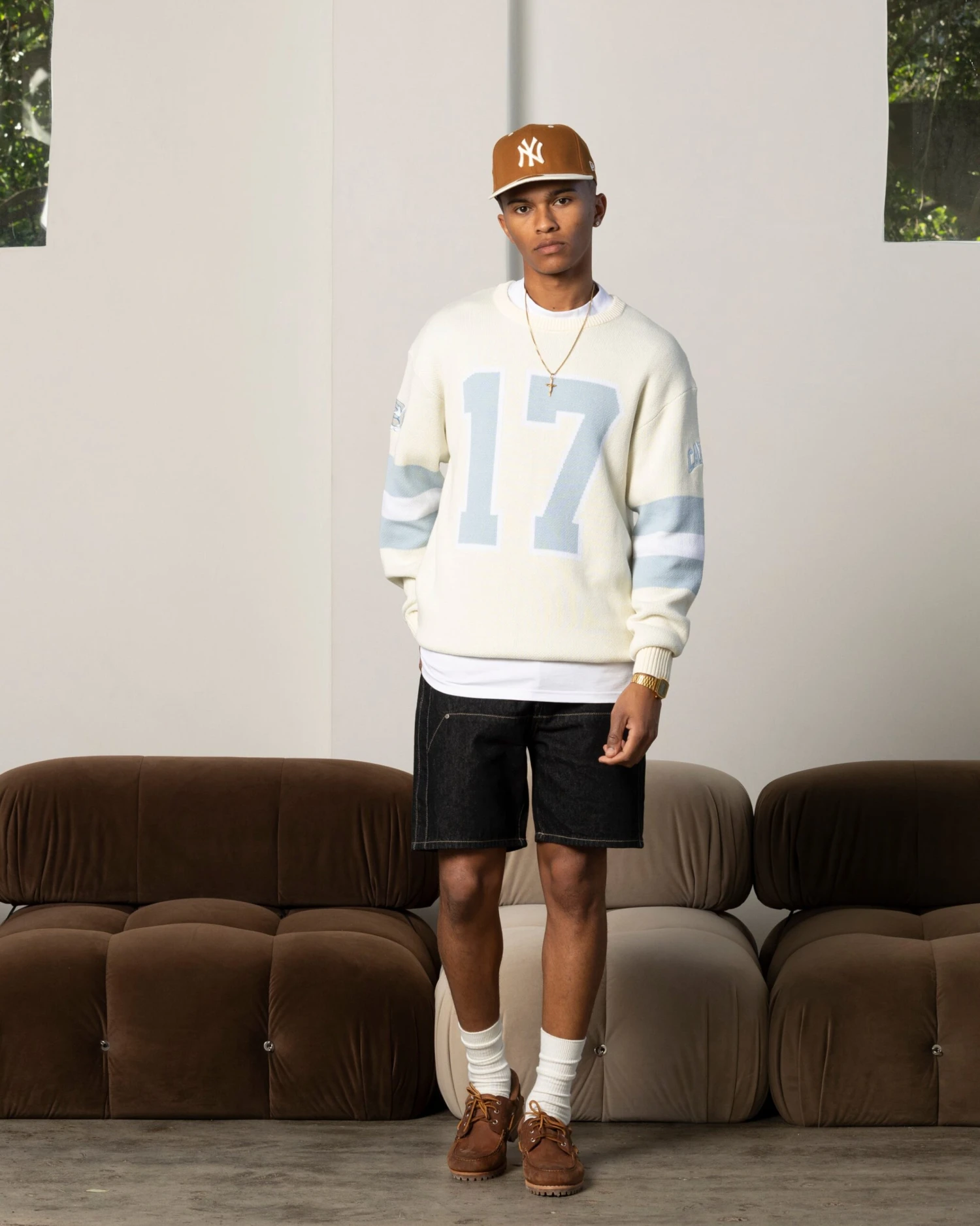 Carré Grid Iron Knitted Sweater Off White 5 Carré Grid Iron Knitted Sweater Off White - Image 3