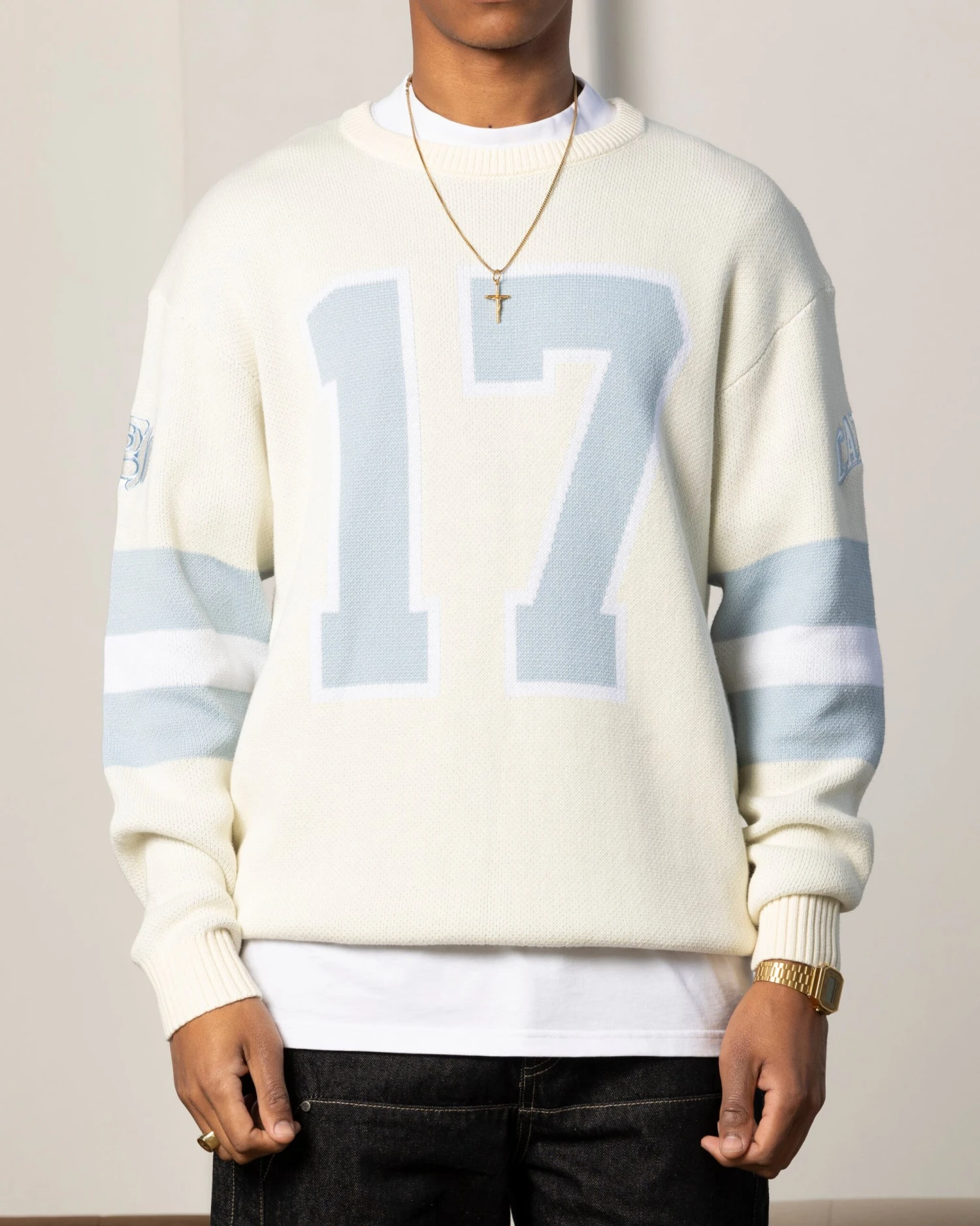 Carré Grid Iron Knitted Sweater Off White 6 Carré Grid Iron Knitted Sweater Off White - Image 4