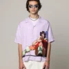 Loiter X Cowboy Bebop Button Up Shirt Lilac -Nuvora Fit Sales 02045213 YL300 mens 0010