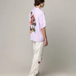 Loiter X Cowboy Bebop Button Up Shirt Lilac -Nuvora Fit Sales 02045213 YL300 mens 0080