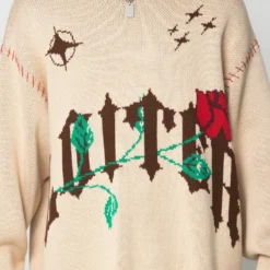 Loiter Fable Distressed Knit Sweater Stone -Nuvora Fit Sales 02045279 YS400 mens 050