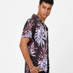 XXIII Horizon Button Up Shirt Purple/Black -Nuvora Fit Sales 02045286 YP203 mens 0050