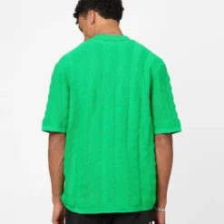 XXIII Lorenzo Knit Button Up Shirt Green 12 XXIII Lorenzo Knit Button Up Shirt Green -Nuvora Fit Sales 02045287 YG600 mens 0040