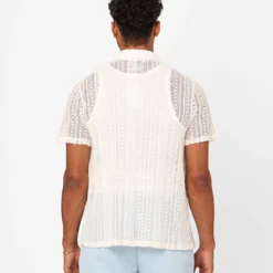 XXIII Franjo Knit Button Up Shirt Off White 11 XXIII Franjo Knit Button Up Shirt Off White -Nuvora Fit Sales 02045294 YO007 mens 0040