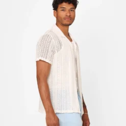 XXIII Franjo Knit Button Up Shirt Off White 12 XXIII Franjo Knit Button Up Shirt Off White -Nuvora Fit Sales 02045294 YO007 mens 0050