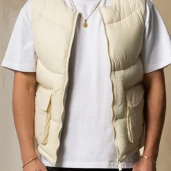Carre Wave Puffer Vest Light Stone -Nuvora Fit Sales 02045322 YS584 mens 0003 scaled