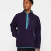 Raised By Wolves Sherpa Fleece Half-Zip Pullover Aubergine -Nuvora Fit Sales 02045345 YA021 default 0010