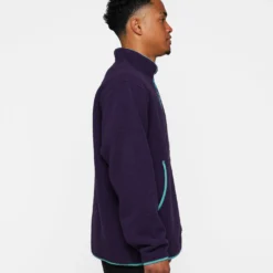 Raised By Wolves Sherpa Fleece Half-Zip Pullover Aubergine -Nuvora Fit Sales 02045345 YA021 default 0050
