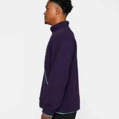 Raised By Wolves Sherpa Fleece Half-Zip Pullover Aubergine -Nuvora Fit Sales 02045345 YA021 default 0060