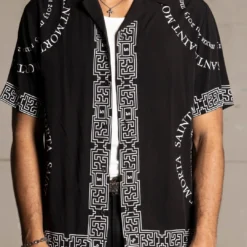 Saint Morta Erebos Short Sleeve Shirt Black -Nuvora Fit Sales 02045382 YB001 mens 000030