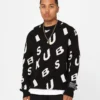 Ksubi Letters Knit Crewneck Black -Nuvora Fit Sales 02045418 YB001 mens 0010