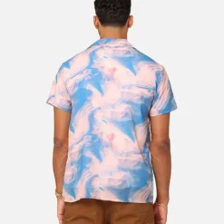 XXIII Distorted Button Up Shirt Pink/Blue -Nuvora Fit Sales 02045471 YP005 mens 00040 3f2a3196 5dc2 420a ba0f 07f2e3b58e3f