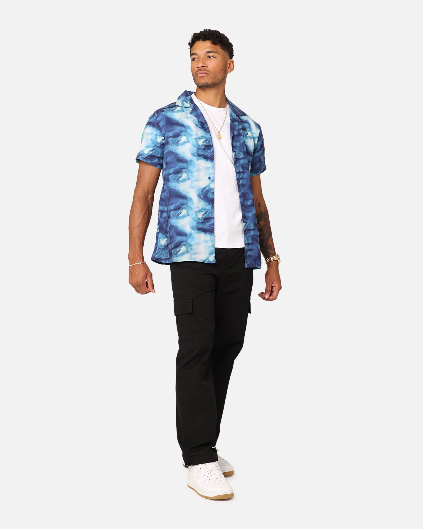 XXIII Distorted Button Up Shirt Blue 4 XXIII Distorted Button Up Shirt Blue - Image 2