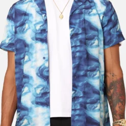 XXIII Distorted Button Up Shirt Blue 10 XXIII Distorted Button Up Shirt Blue -Nuvora Fit Sales 02045471 YX001 mens 00030 54cd5acb 0561 474b 80f4 98e9ea756388