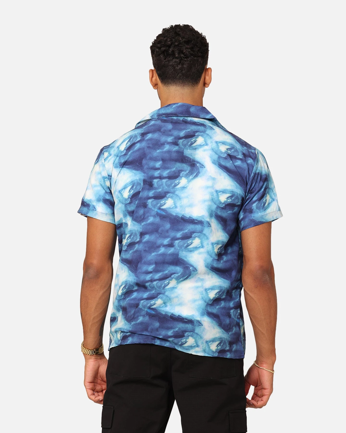 XXIII Distorted Button Up Shirt Blue 6 XXIII Distorted Button Up Shirt Blue - Image 4