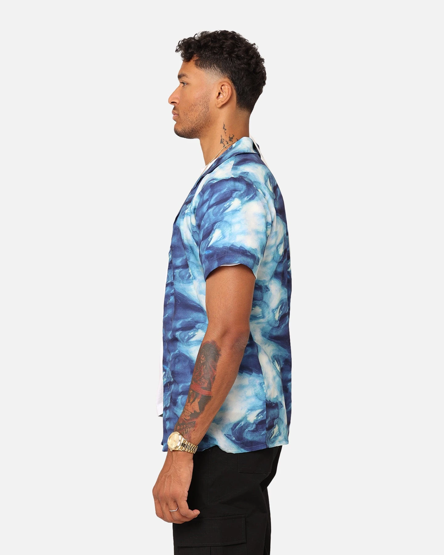 XXIII Distorted Button Up Shirt Blue 8 XXIII Distorted Button Up Shirt Blue - Image 6