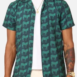 XXIII Zently Button Up Shirt Green -Nuvora Fit Sales 02045472 YG600 mens 00030