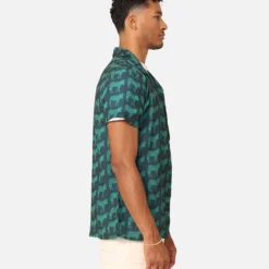 XXIII Zently Button Up Shirt Green -Nuvora Fit Sales 02045472 YG600 mens 00050