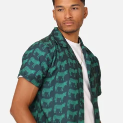 XXIII Zently Button Up Shirt Green -Nuvora Fit Sales 02045472 YG600 mens 00070