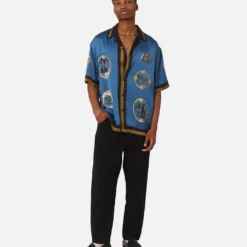 99 Cabana Country Club Silk Shirt Blue -Nuvora Fit Sales 02045524 YX001 mens 0030