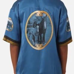 99 Cabana Country Club Silk Shirt Blue -Nuvora Fit Sales 02045524 YX001 mens 0050