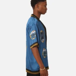 99 Cabana Country Club Silk Shirt Blue -Nuvora Fit Sales 02045524 YX001 mens 0060