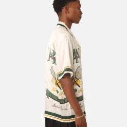 99 Cabana Tennis Club Silk Shirt Cream -Nuvora Fit Sales 02045529 YC600 mens 0060