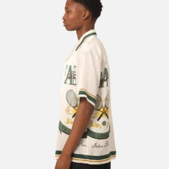 99 Cabana Tennis Club Silk Shirt Cream -Nuvora Fit Sales 02045529 YC600 mens 0070