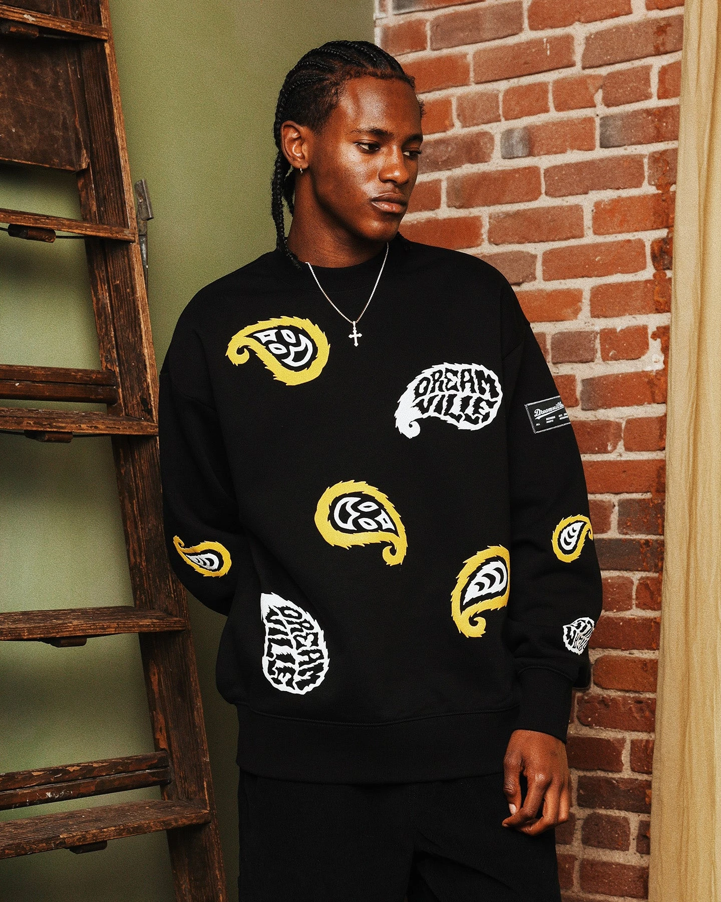 Dreamville Paisley Crewneck Black 3 Dreamville Paisley Crewneck Black