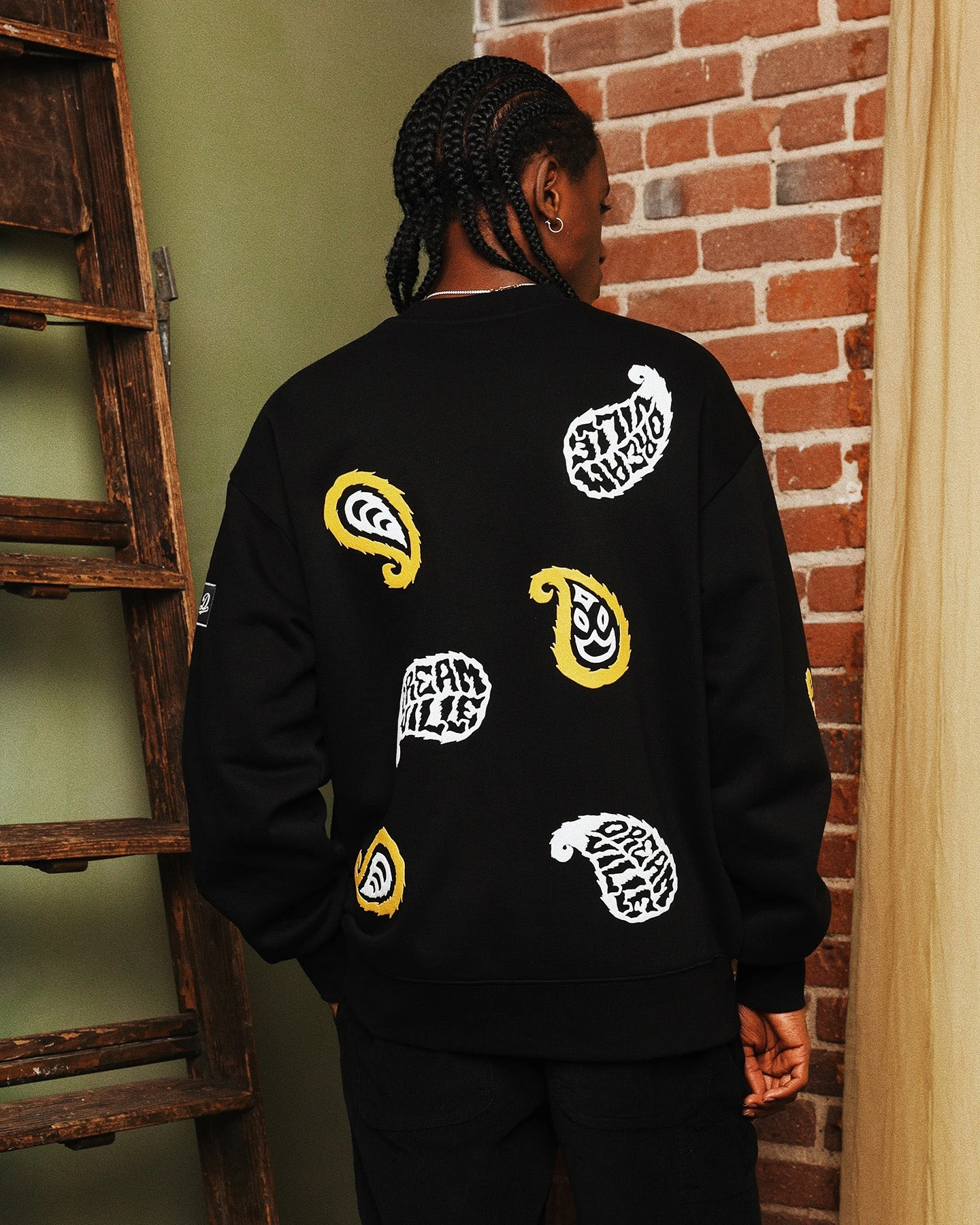 Dreamville Paisley Crewneck Black 4 Dreamville Paisley Crewneck Black - Image 2