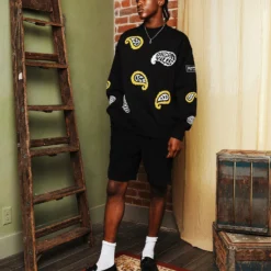 Dreamville Paisley Crewneck Black 13 Dreamville Paisley Crewneck Black -Nuvora Fit Sales 02045543 YB001 mens 0030