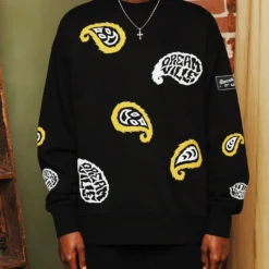 Dreamville Paisley Crewneck Black 14 Dreamville Paisley Crewneck Black -Nuvora Fit Sales 02045543 YB001 mens 0040