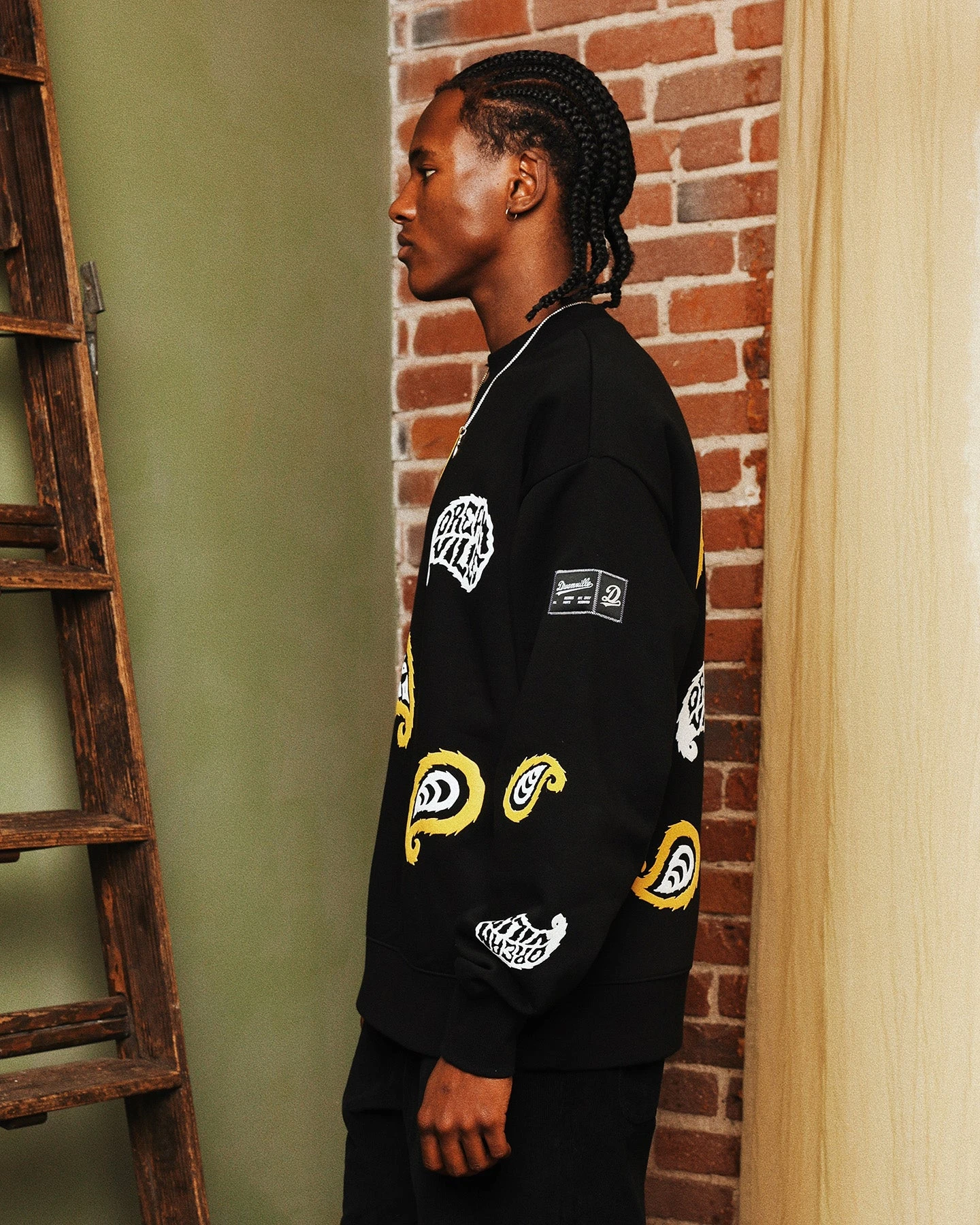 Dreamville Paisley Crewneck Black 9 Dreamville Paisley Crewneck Black - Image 7