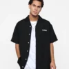 X-Large Drawing OG Open Collar T-Shirt Black -Nuvora Fit Sales 02045571 YB001 mens 0010